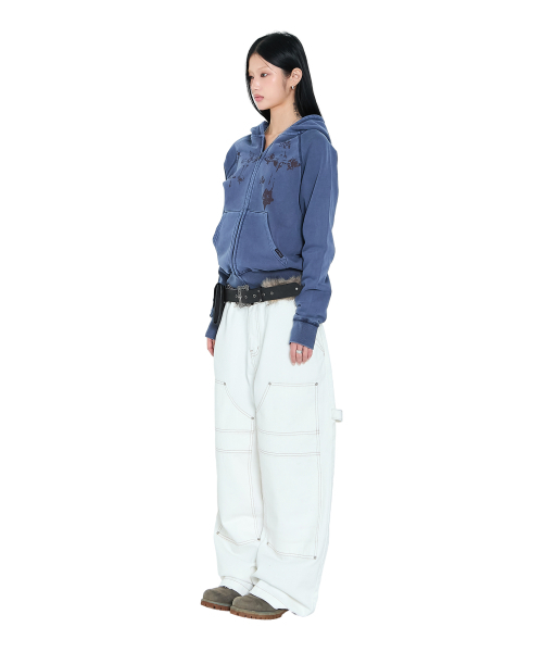 AAKAM（アーカム）の「Lined Double Knee Denim Pants (Ivory)（デニムパンツ・レディース・その他・1/2）」の5枚目の写真