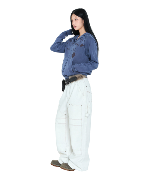 AAKAM（アーカム）の「Lined Double Knee Denim Pants (Ivory)（デニムパンツ・レディース・その他・1/2）」の8枚目の写真