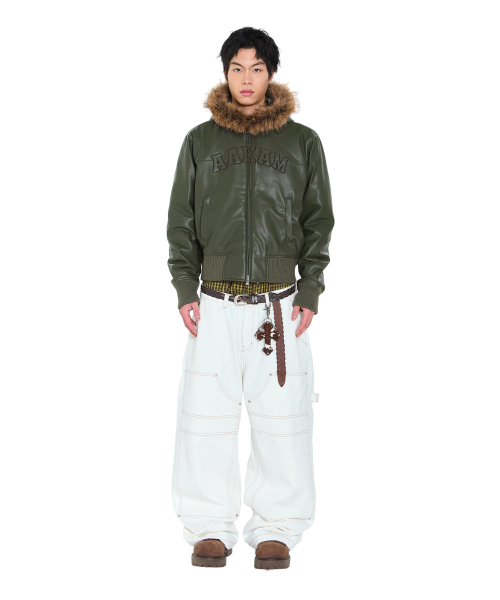 AAKAM（アーカム）の「Lined Double Knee Denim Pants (Ivory)（デニムパンツ・レディース・その他・1/2）」の10枚目の写真