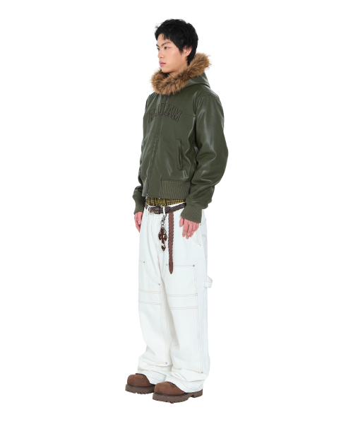 AAKAM（アーカム）の「Lined Double Knee Denim Pants (Ivory)（デニムパンツ・レディース・その他・1/2）」の11枚目の写真