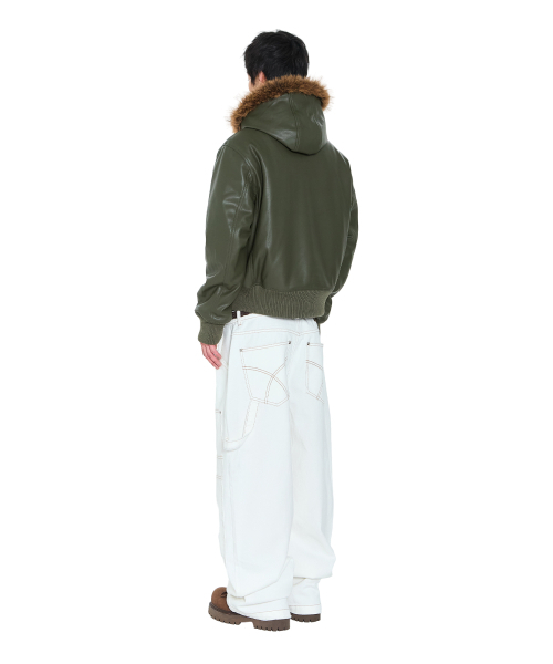AAKAM（アーカム）の「Lined Double Knee Denim Pants (Ivory)（デニムパンツ・レディース・その他・1/2）」の12枚目の写真
