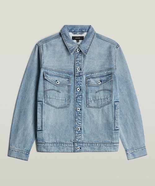 G-STAR(ジースター)の「DAKOTA JACKET/ヴィンテージライククラシックディテールデニムジャケット(デニムジャケット・メンズ・インディゴブルー・SMALL/MEDIUM/LARGE/X-LARGE)」の4枚目の写真