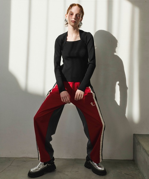 OMMO(オーエムエムオー)の「TRACK MIX TAPERED PT(その他パンツ・レディース・ブルー/レッド・36/38)」の4枚目の写真