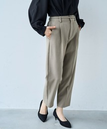 ベルト付き センタープレス テーパードパンツ【セットアップ対応】 【585140】
