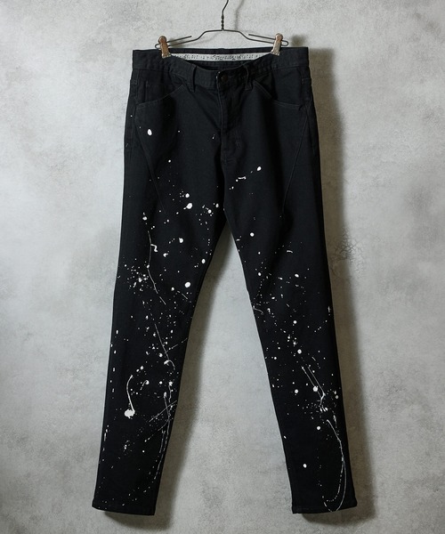 本日限定　NUMBER (N)INE 刺繍入り デニムパンツ オルテガ ブラック NUMBER (N)INE（ナンバーナイン） NUMBER (N)INE 06SS ガンズ期