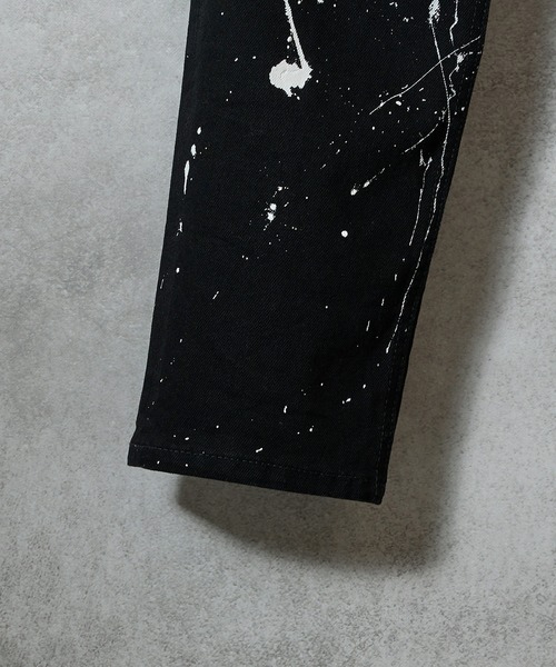NUMBER (N)INE（ナンバーナイン）の「HAND PAINTED TAPERED SKINNY DENIM JEANS BLACK ONE WASH / ハンドペイント テーパード スキニー デニム ブラック ジーンズ ワンウォッシュ（デニムパンツ・メンズ・ブラック/ブラック系その他2・2/3/4）」の14枚目の写真