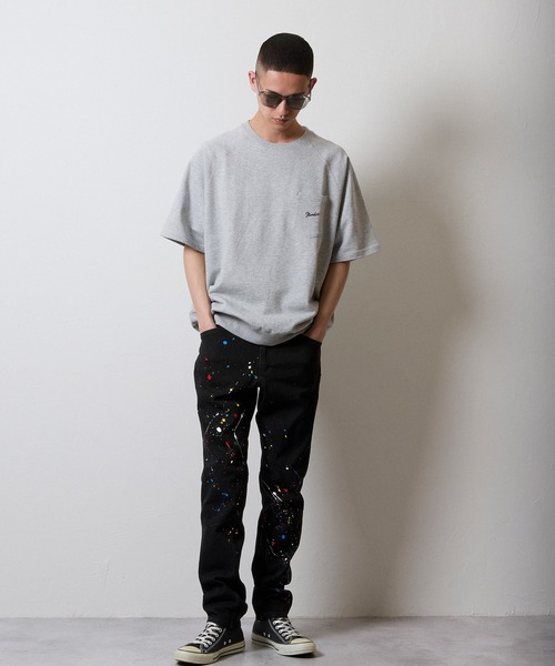 NUMBER (N)INE(ナンバーナイン)の「HAND PAINTED TAPERED SKINNY DENIM JEANS BLACK ONE WASH / ハンドペイント テーパード スキニー デニム ブラック ジーンズ ワンウォッシュ(デニムパンツ・メンズ・ブラック/ブラック系その他2・2/3/4)」の21枚目の写真