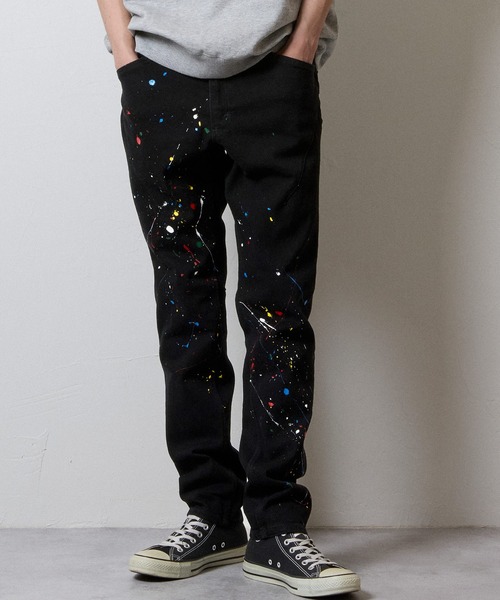 NUMBER (N)INE(ナンバーナイン)の「HAND PAINTED TAPERED SKINNY DENIM JEANS BLACK ONE WASH / ハンドペイント テーパード スキニー デニム ブラック ジーンズ ワンウォッシュ(デニムパンツ・メンズ・ブラック/ブラック系その他2・2/3/4)」の19枚目の写真