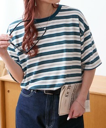 イタリー ブルガリア製 MISS SIXTY ボーダーカットソー ラインストーン Miss Sixty: グレー KNWLSエディション T-shirt ボディスーツ | SSENSE