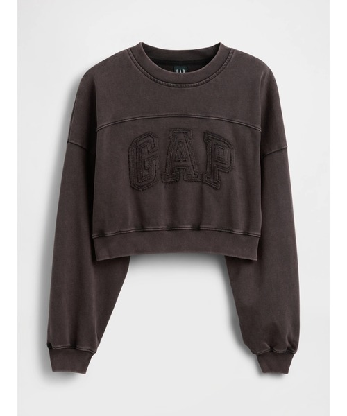GAP（ギャップ）の「フレンチテリー オーバーサイズ GAPロゴ クロップドスウェットシャツ（スウェット・レディース・ライトグレー/ブラック/クリーム・XXS/XL/L/M/S/XS）」の5枚目の写真
