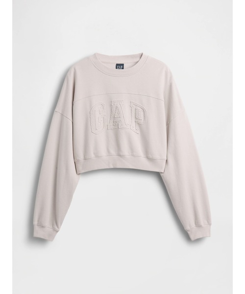 GAP（ギャップ）の「フレンチテリー オーバーサイズ GAPロゴ クロップドスウェットシャツ（スウェット・レディース・ライトグレー/ブラック/クリーム・XXS/XL/L/M/S/XS）」の7枚目の写真
