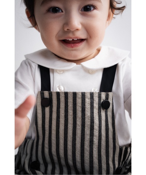 maarook(マルーク)の「サッカーストライプbabyロンパース(ロンパース・キッズ・グリーン・70cm/80cm)」の3枚目の写真