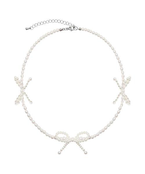 LUVISTRUE(ラヴイズトゥルー)の「SM RIBBON CHOCKER(WHITE)(ネックレス・レディース・その他・FREE)」の2枚目の写真