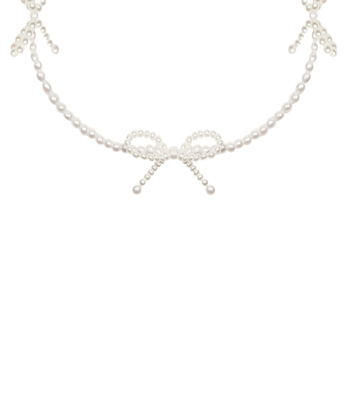 LUVISTRUE(ラヴイズトゥルー)の「SM RIBBON CHOCKER(WHITE)(ネックレス・レディース・その他・FREE)」の4枚目の写真