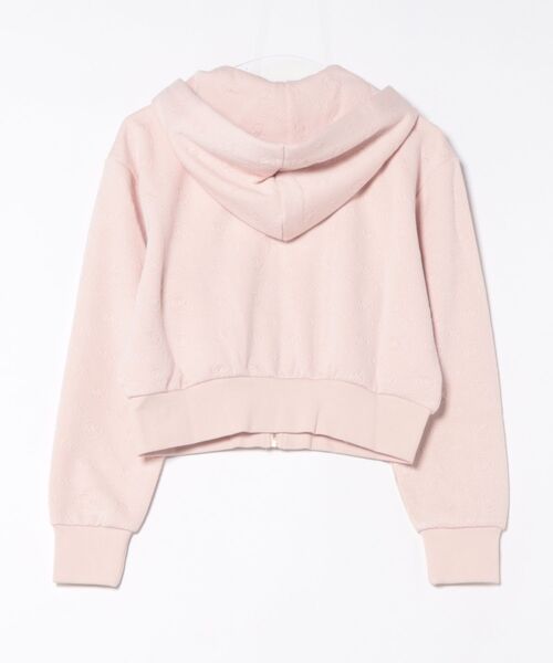 タグ付き　マイケルコース　MK　CHARMジャカードクロップジップフーディー　L セール】MK CHARM ジャカード クロップ ジップ フーディー（パーカー