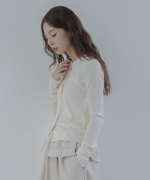 URBAN RESEARCH Sonny Label(アーバンリサーチサニーレーベル)の「『WEB限定』裾フリルカットアンサンブル(Tシャツ/カットソー・レディース・グレー/オフホワイト/ブラック・FREE)」の10枚目の写真