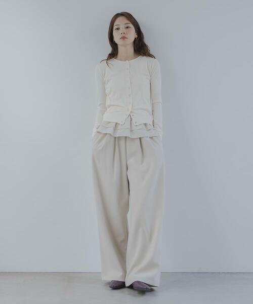 URBAN RESEARCH Sonny Label(アーバンリサーチサニーレーベル)の「『WEB限定』裾フリルカットアンサンブル(Tシャツ/カットソー・レディース・グレー/オフホワイト/ブラック・FREE)」の11枚目の写真
