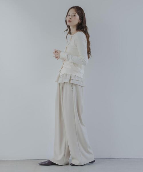 URBAN RESEARCH Sonny Label(アーバンリサーチサニーレーベル)の「『WEB限定』裾フリルカットアンサンブル(Tシャツ/カットソー・レディース・グレー/オフホワイト/ブラック・FREE)」の12枚目の写真