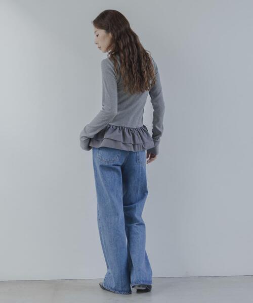 URBAN RESEARCH Sonny Label(アーバンリサーチサニーレーベル)の「『WEB限定』裾フリルカットアンサンブル(Tシャツ/カットソー・レディース・グレー/オフホワイト/ブラック・FREE)」の21枚目の写真