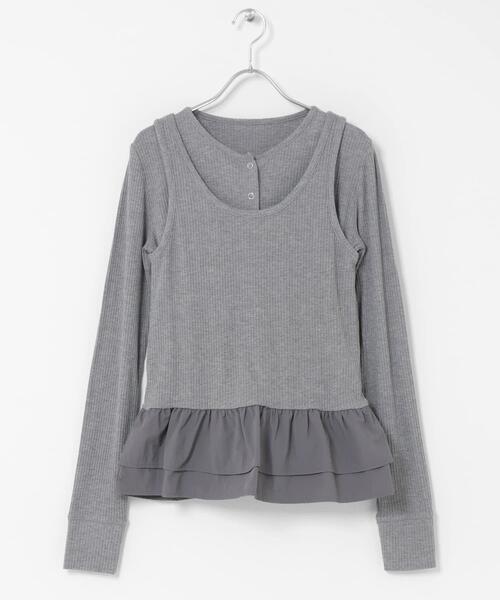 URBAN RESEARCH Sonny Label(アーバンリサーチサニーレーベル)の「『WEB限定』裾フリルカットアンサンブル(Tシャツ/カットソー・レディース・グレー/オフホワイト/ブラック・FREE)」の22枚目の写真