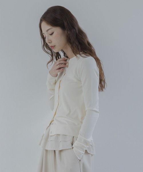 URBAN RESEARCH Sonny Label（アーバンリサーチサニーレーベル）の「『WEB限定』裾フリルカットアンサンブル（Tシャツ/カットソー・レディース・グレー/オフホワイト/ブラック・FREE）」の10枚目の写真