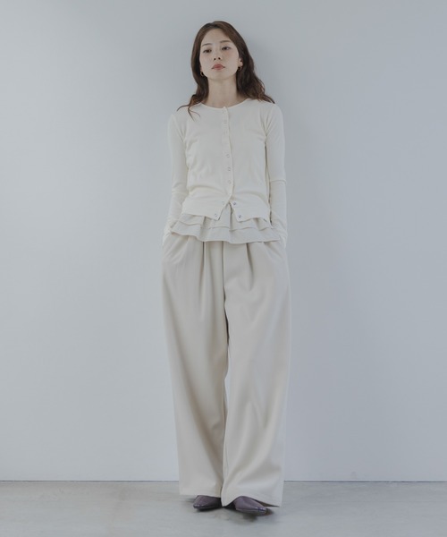 URBAN RESEARCH Sonny Label（アーバンリサーチサニーレーベル）の「『WEB限定』裾フリルカットアンサンブル（Tシャツ/カットソー・レディース・グレー/オフホワイト/ブラック・FREE）」の11枚目の写真