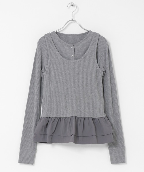 URBAN RESEARCH Sonny Label（アーバンリサーチサニーレーベル）の「『WEB限定』裾フリルカットアンサンブル（Tシャツ/カットソー・レディース・グレー/オフホワイト/ブラック・FREE）」の15枚目の写真