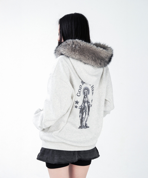 Bressfar Jip-up hooded parker — капюшон с молнией, черный