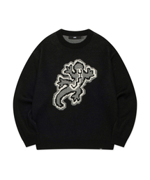 LIZARD KNIT SWEATER black