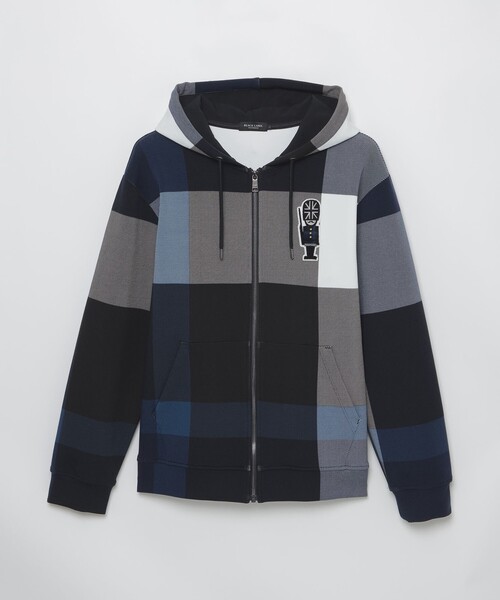 BLACK LABEL CRESTBRIDGE(ブラックレーベル・クレストブリッジ)の「ギガチェックガーズマンワッペンパーカー(パーカー・メンズ・ネイビー/ベージュ系その他6・S/XL/L/M)」の7枚目の写真