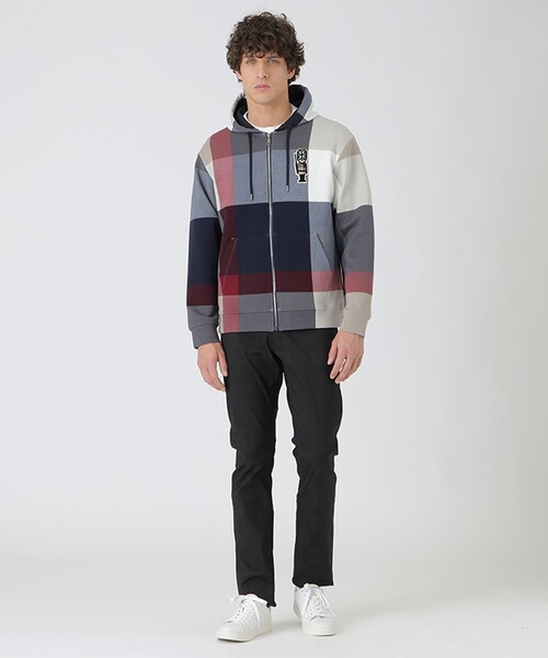 BLACK LABEL CRESTBRIDGE(ブラックレーベル・クレストブリッジ)の「ギガチェックガーズマンワッペンパーカー(パーカー・メンズ・ネイビー/ベージュ系その他6・S/XL/L/M)」の8枚目の写真