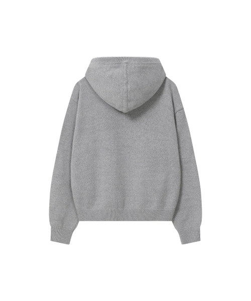 Miseki SEOUL（ミセキソウル）の「Logo knit hoodie zip-up GREY（パーカー・レディース・その他・ONE SIZE）」の3枚目の写真