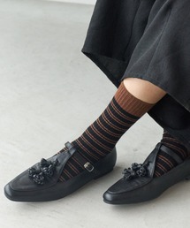 Libra Cue | Tストラップタッセルシューズ(パンプス)