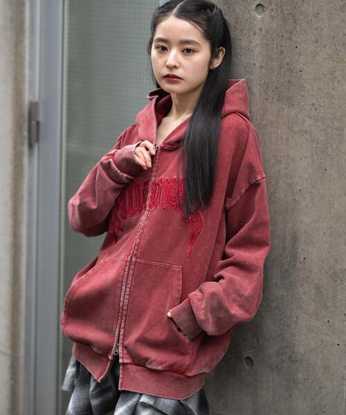 WEGO（ウィゴー）の「WEGO/【26年春夏新作】グラフィックZIPパーカー（パーカー・メンズ・ブラック/レッド/ブラウン/杢グレー/その他1/ネイビー・LARGE/MEDIUM/SMALL）」の5枚目の写真