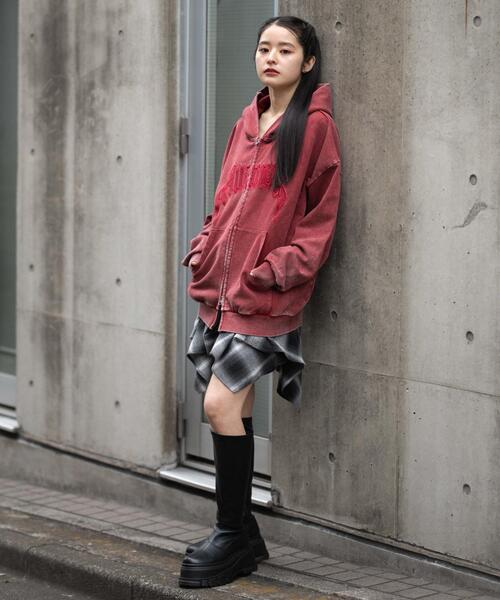 WEGO（ウィゴー）の「WEGO/【26年春夏新作】グラフィックZIPパーカー（パーカー・メンズ・ブラック/レッド/ブラウン/杢グレー/その他1/ネイビー・LARGE/MEDIUM/SMALL）」の8枚目の写真