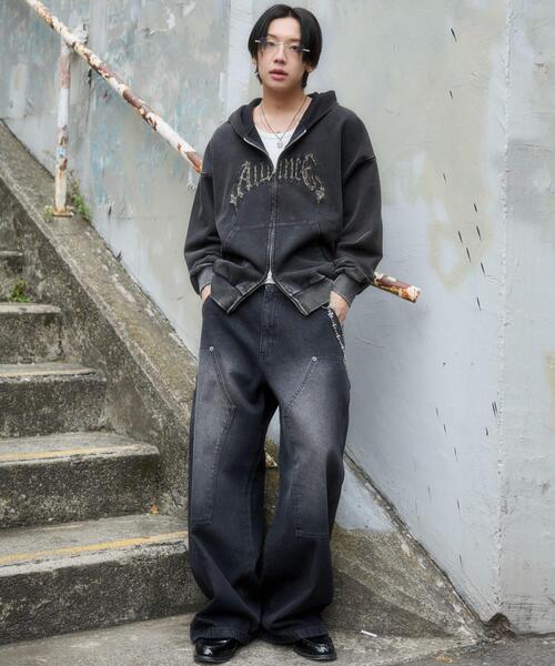 WEGO（ウィゴー）の「WEGO/【26年春夏新作】グラフィックZIPパーカー（パーカー・メンズ・ブラック/レッド/ブラウン/杢グレー/その他1/ネイビー・LARGE/MEDIUM/SMALL）」の10枚目の写真