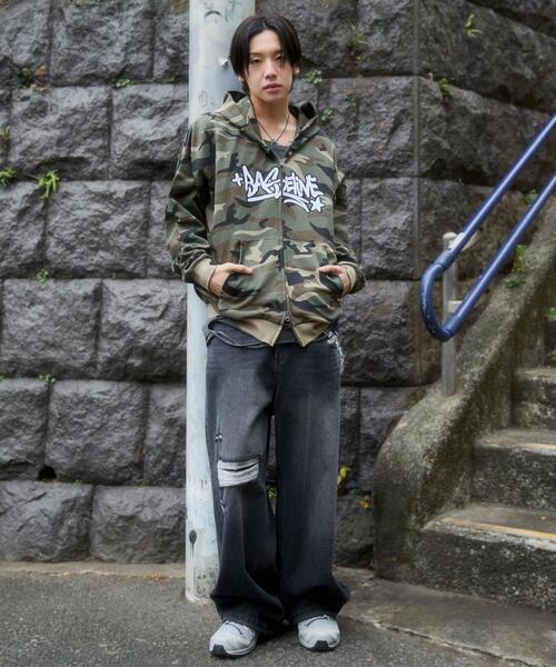 WEGO（ウィゴー）の「WEGO/【26年春夏新作】グラフィックZIPパーカー（パーカー・メンズ・ブラック/レッド/ブラウン/杢グレー/その他1/ネイビー・LARGE/MEDIUM/SMALL）」の11枚目の写真