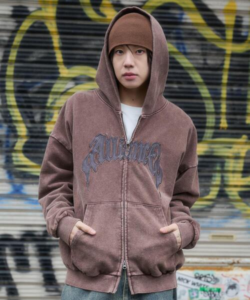 WEGO（ウィゴー）の「WEGO/【26年春夏新作】グラフィックZIPパーカー（パーカー・メンズ・ブラック/レッド/ブラウン/杢グレー/その他1/ネイビー・LARGE/MEDIUM/SMALL）」の16枚目の写真