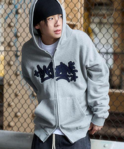 WEGO（ウィゴー）の「WEGO/【26年春夏新作】グラフィックZIPパーカー（パーカー・メンズ・ブラック/レッド/ブラウン/杢グレー/その他1/ネイビー・LARGE/MEDIUM/SMALL）」の22枚目の写真