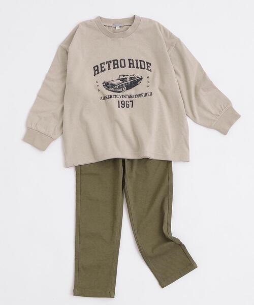 SHOO・LA・RUE（シューラルー）の「【100-150cm】プリントアソートベーシックロンT（Tシャツ/カットソー・キッズ・ベージュ/ブラック・10/11/12/13/14/15 ）」の4枚目の写真