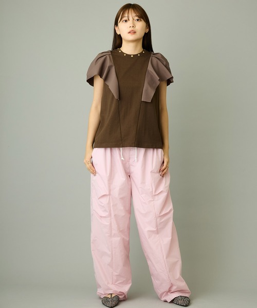 FLUMOR（フラマー）の「ラッフルデザインTee（Tシャツ/カットソー・レディース・チャコールグレー/ブラウン・38）」の20枚目の写真