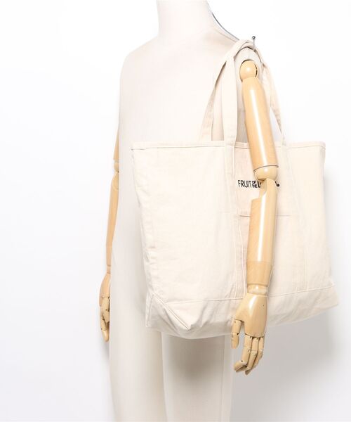 FRUIT OF THE LOOM(フルーツオブザルーム)の「【FRUIT OF THE LOOM】EX CANVAS BIG TOTE BAG / キャンバス素材 ビッグサイズ トートバッグ(トートバッグ・メンズ・ホワイト/グリーン/ピンク/グレー/イエロー・FREE)」の8枚目の写真