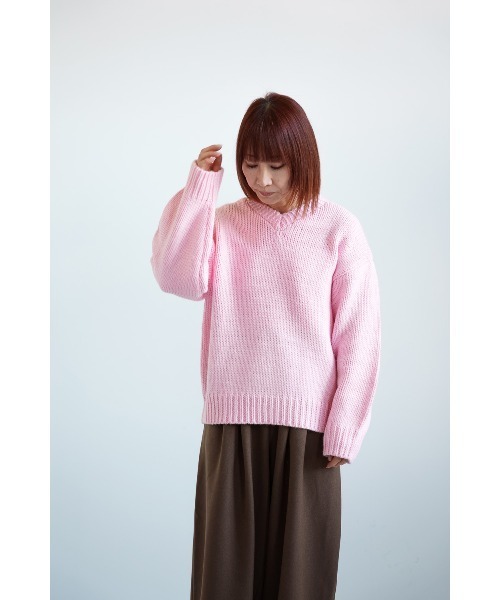HEART MARKET(ハートマーケット)の「ロービングニットプルオーバー(ニット/セーター・レディース・ホワイト/ピンク/サックスブルー・FREE)」の7枚目の写真