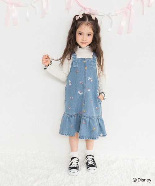 BRANSHES(ブランシェス)の「【Disney / ディズニー】おしゃれキャット / マリー / 総柄ジャンパースカート(ジャンパースカート・キッズ・ブルー/キナリ・120/110/80/100/90/130)」の8枚目の写真