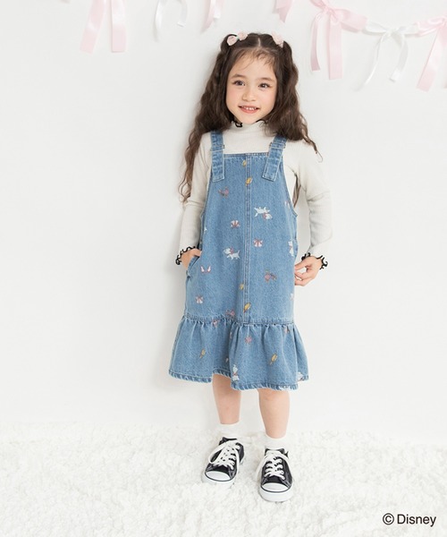 BRANSHES(ブランシェス)の「【Disney / ディズニー】おしゃれキャット / マリー / 総柄ジャンパースカート(ジャンパースカート・キッズ・ブルー/キナリ・120/110/80/100/90/130)」の9枚目の写真
