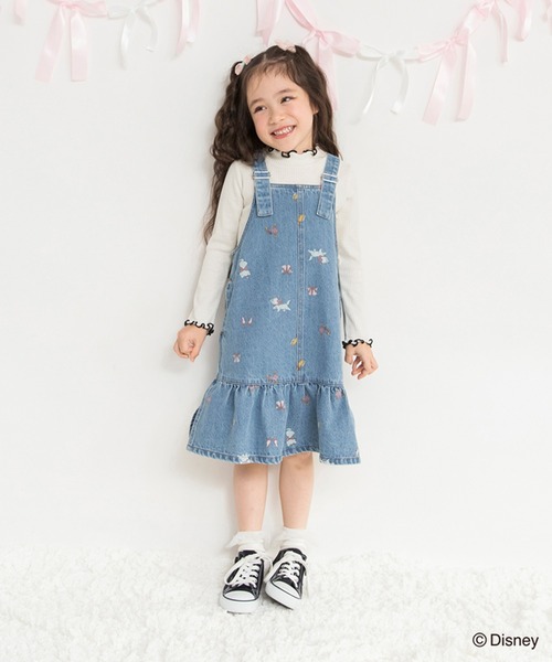 BRANSHES(ブランシェス)の「【Disney / ディズニー】おしゃれキャット / マリー / 総柄ジャンパースカート(ジャンパースカート・キッズ・ブルー/キナリ・120/110/80/100/90/130)」の10枚目の写真
