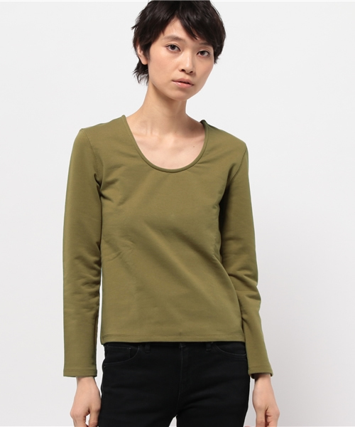 OUTLET(アウトレット)の「【WHO'S WHO gallery】ベーシックロンTee(Tシャツ/カットソー・レディース・ブラック/カーキ/グレー・FREE)」の3枚目の写真