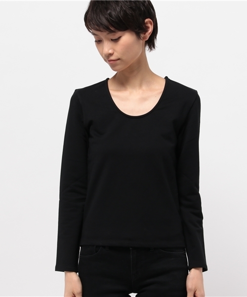 OUTLET(アウトレット)の「【WHO'S WHO gallery】ベーシックロンTee(Tシャツ/カットソー・レディース・ブラック/カーキ/グレー・FREE)」の8枚目の写真