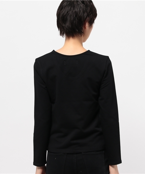 OUTLET(アウトレット)の「【WHO'S WHO gallery】ベーシックロンTee(Tシャツ/カットソー・レディース・ブラック/カーキ/グレー・FREE)」の10枚目の写真