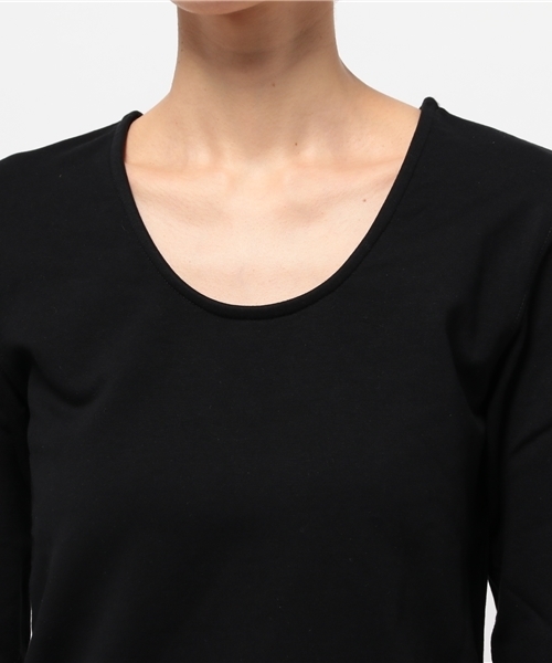 OUTLET(アウトレット)の「【WHO'S WHO gallery】ベーシックロンTee(Tシャツ/カットソー・レディース・ブラック/カーキ/グレー・FREE)」の4枚目の写真